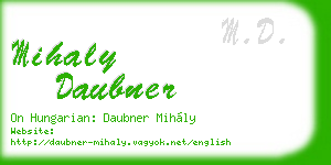 mihaly daubner business card